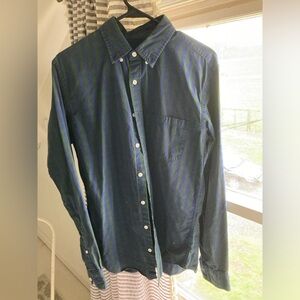 J. Crew men’s cotton plaid dress shirt med tall